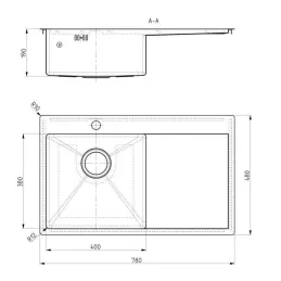 Inox sudoper Alveus QUARTO 30