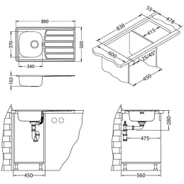 Inox sudoper Alveus ZOOM 30