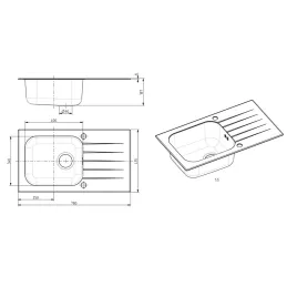 Stakleni sudoper Alveus ALTONE 10