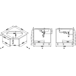Set Alveus kameni sudoper NIAGARA 60 + SIROS granitna pipa