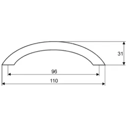 Ručka SIMPLE / Zlatna sjajna