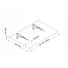 Preklopna konzola SUPERIOR Crna / Par
