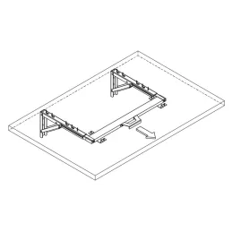 Set nosača za preklopnu konzolu SUPERIOR / Crna