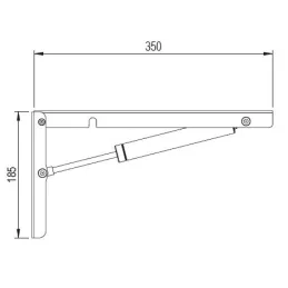 Sklopivi konzolni stol s amortizerima / Crna