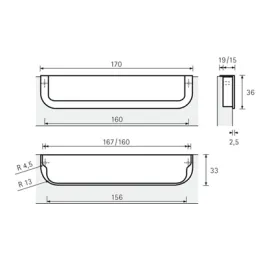 Ručka za frezanje GATES / Nejhrđajući čelik