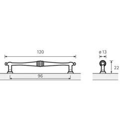 Ručka TAURUS / Starinski bronca
