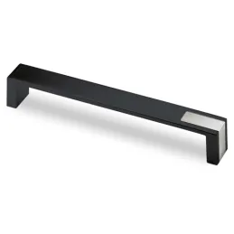 Ručka FRANCO / Crna mat + nehrđajući čelik