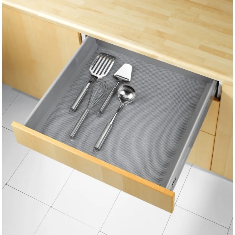 Protuklizna podloga za ladicu FABRIC Srebrna / 1m