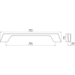 Ručka FEMME / Mat crna