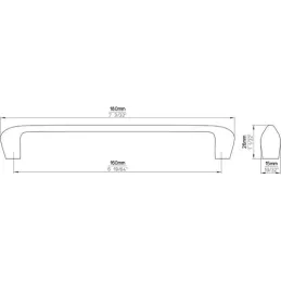 Ručka AMELIE / Crna mat