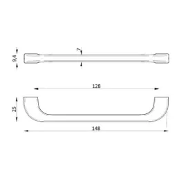 Ručka RATIO / Crna mat