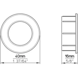 Ručka za frezanje DALLAS 40mm / Crna mat