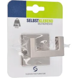 Samoljepljivi vješalica SANDERS / Brušeni nikal