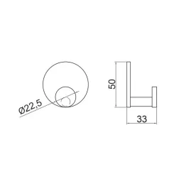 Samoljepljivi vješalica SIRO / sjajni krom