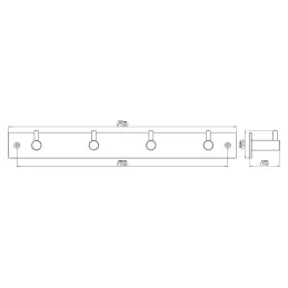 Set zidnih vješalica SOEL / Crna mat