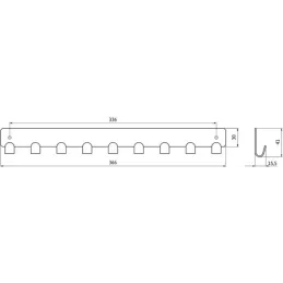 Set zidnih vješalica SICILIA 9 / Mat nikl
