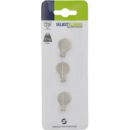 Set samoljepljivih vješalica CORSICA 3 komada / Nezhrđani čelik