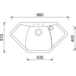 Umivaonik od kamena Sinks NAIKY 980