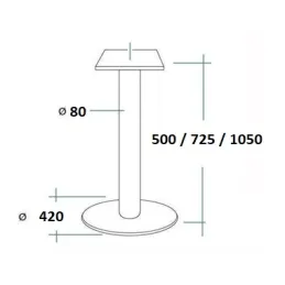 Stolni podnožak CONCORD / Crna mat