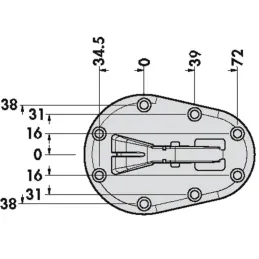 Noga za stol, sklopiva MOVE / Crna mat