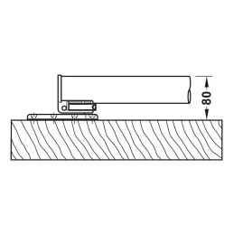 Noga za stol, sklopiva MOVE / Crna mat