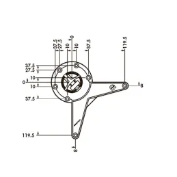 Podesiva nogica za stol CHILD / Bijelo-žuta