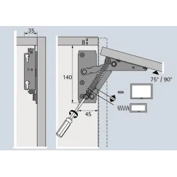 Preklopna opruga za vješalice / Set od 2 komada