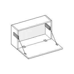 Mehanizam za sklapanje vrata s prigušenjem LINK / Aluminij