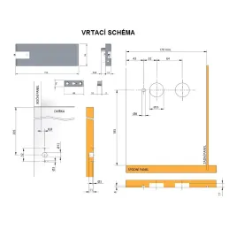 Mehanizam za sklapanje vrata s prigušenjem LINK / Aluminij