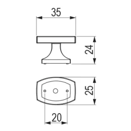 Gumb TILDA / Crna mat