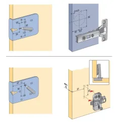 Predložak za bušenje bočnih otvora za šarke i podloške HETTICH
