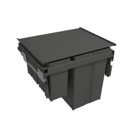 Izvlačna kanta za smeće STAR 600mm - 2x29L + 2x8L s ručkama za vrata / Antracit