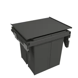 Izvlačni kantu za smeće STAR 600mm - 2x40L s držačima za vrata / Antracit