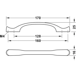 Ručka KARIBIC / Staro mesingana