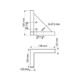 Namještajna noga  NZ59 / sjajni krom