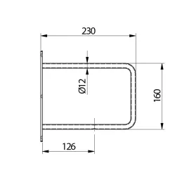 Nosač police VICTORIA / Crna