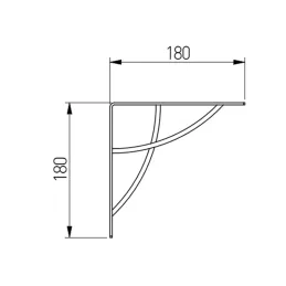 Nosač police LEONA / Crna