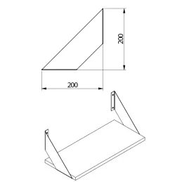 Nosivo polica MARCOS / Crna