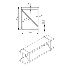 Nosilac za police PINA / Crna