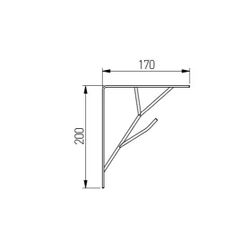 Nosač police FOREST / Crna