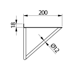 Nosač police HAIRPIN / Crna