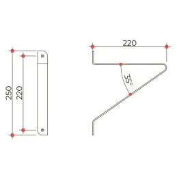 Držač police HOLLY / Crna