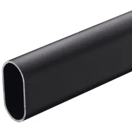 Ovalna viseća garderobna šipka / Mat crna