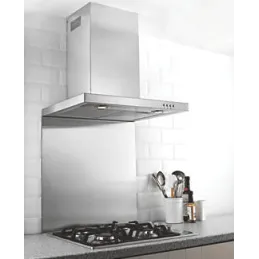 Staklena pregrada za kuhinjsku ploču / Bijela RAL 9003