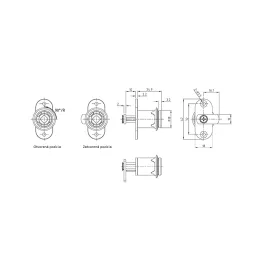 Bayonet zaključak s kukicom EXCELENT / Nikel