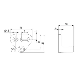 Trosmjerni zasun 1200 mm EXCELENT / Nikel