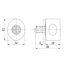 Gumb s bravom EXCELENT / Nikel