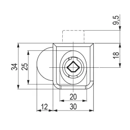 Brava bez bušenja za dvostruko staklo EXCELENT / Nikel