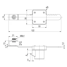 Brava za klizna vrata EXCELENT / Nikel