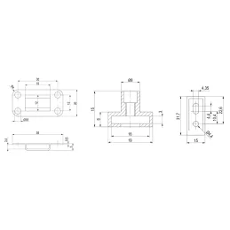 Središnji lokot za zamjenjivu umetku EXCELENT / Nikel